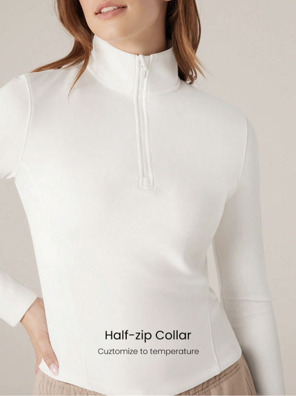 Bluza sport calduroasa din fleece White Collar - imagine 3